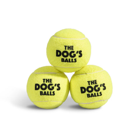 The Big Dog's Balls - 3 Strong Large Dog Tennis Balls