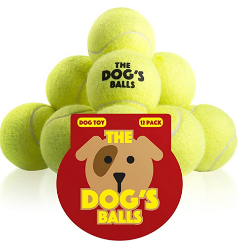 The Dog's Balls - 12 Strong Dog Tennis Balls